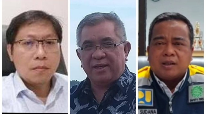 (dari kiri) Martinus Salim, Rene Charles Kepel, I Komang Sudana.