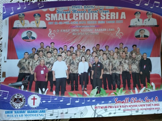BORONG MEDALI EMAS: Tim yang dipimpin Ketua Panitia HUT ke-60 P/KB GMIM Pniel Bahu dr Erwin Schouten, memborong 10 gold medal.