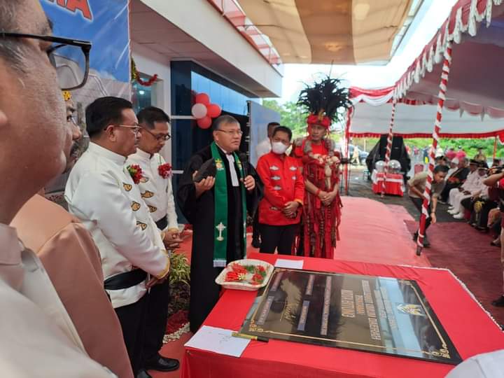 Ibadah peletakan batu pertama pengembangan RS Pratama Bitung. Sekaligus peresmian bangunan RS Pratama Bitung saat HUT ke-32 Kota Bitung, 10 Oktober 2022. (Istimewa)