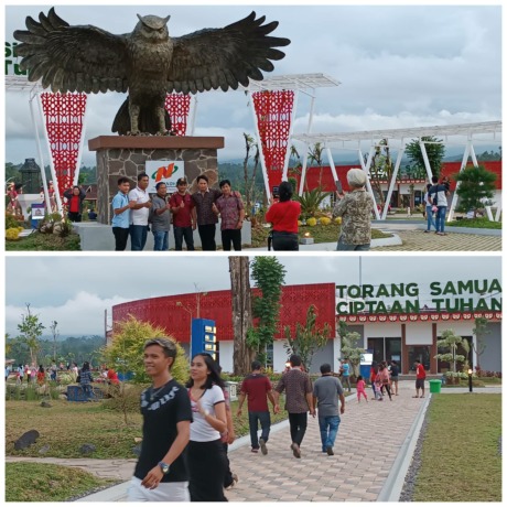 WISATA BARU: Tampak kawasan wisata Bendungan Kuwil Kawangkoan yang telah dibuka untuk umum dan menjadi daya tarik sendiri bagi masyarakat di Sulut.