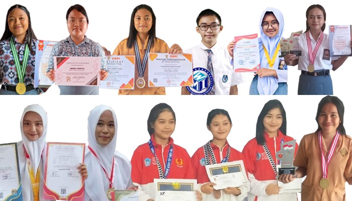 Siswa-siswi SMA dari Sulut yang berhasil meraih prestasi pada kompetisi sains nasional sepanjang Tahun 2023.