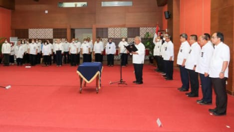 Menteri Basuki Saat Melaksanakan Pelantikan Pejabat (dok.pupr)