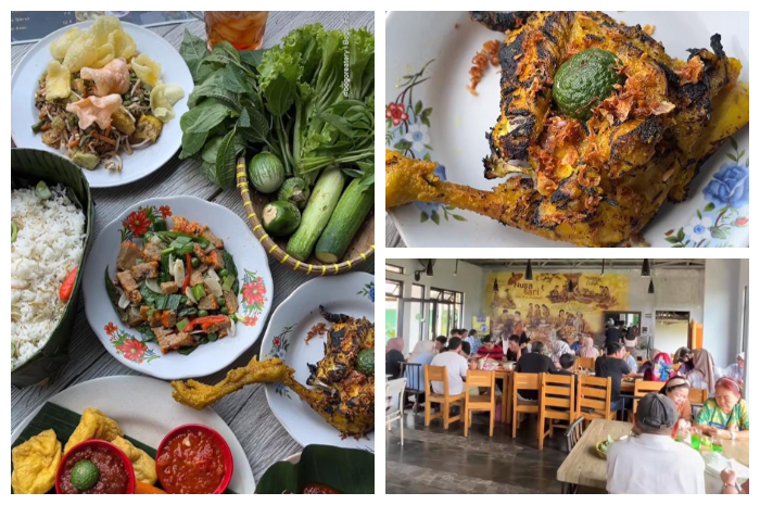 Warung Nasi Nusa Sari yang berlokasi di Jalan Raya Sukabumi KM 14, Desa Ciderum, Kecamatan Caringin, Kabupaten Bogor.