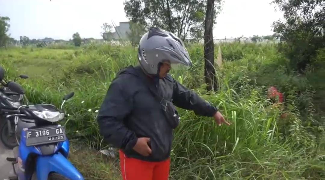 Lokasi kecelakaan tunggal yang dialami warga Bogor di Klapanunggal.