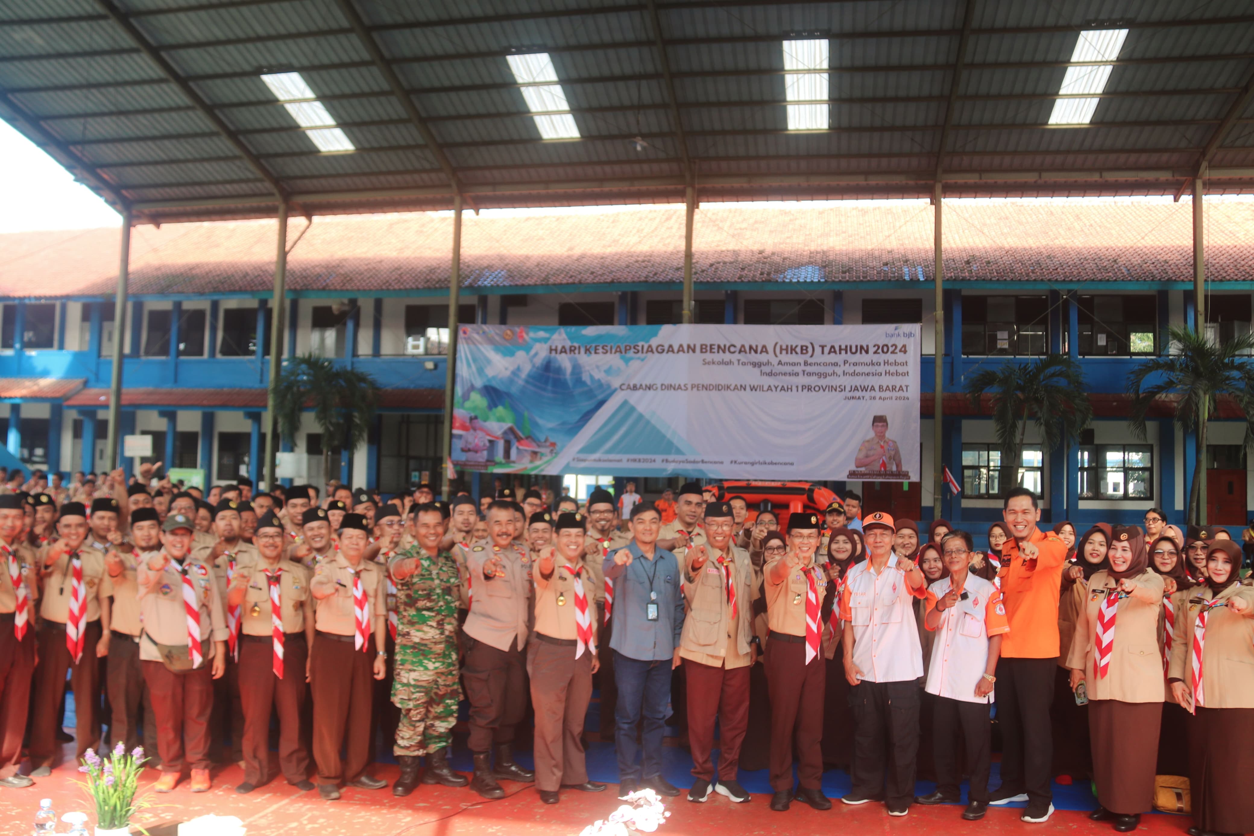 Hari Kesiapsiagaan Bencana di SMKN 1 Cibinong pada 26 April lalu.