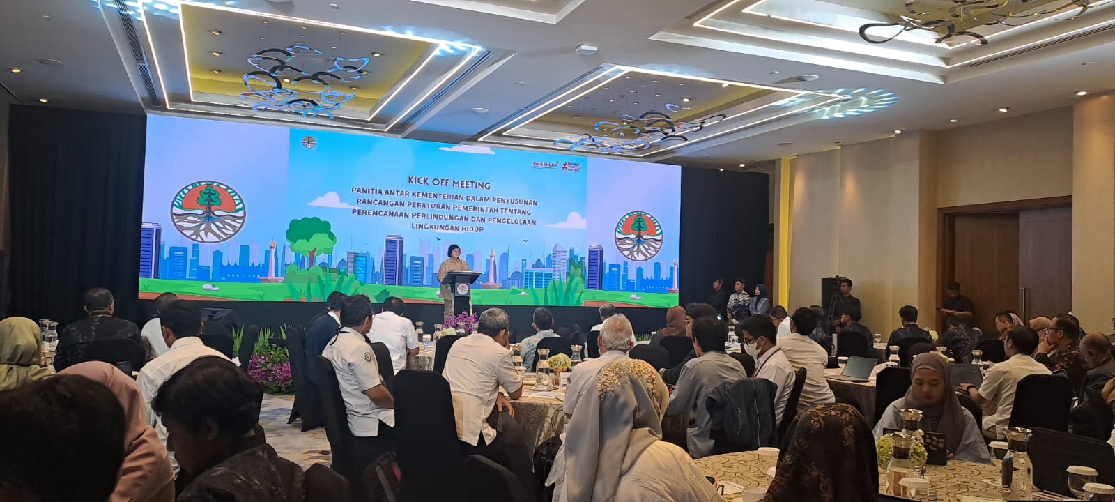 Pertemuan KLHK dengan sejumlah kementerian di Hotel Pulman Thamrin, Jalan MH Thamrin, Menteng, Jakarta Pusat.