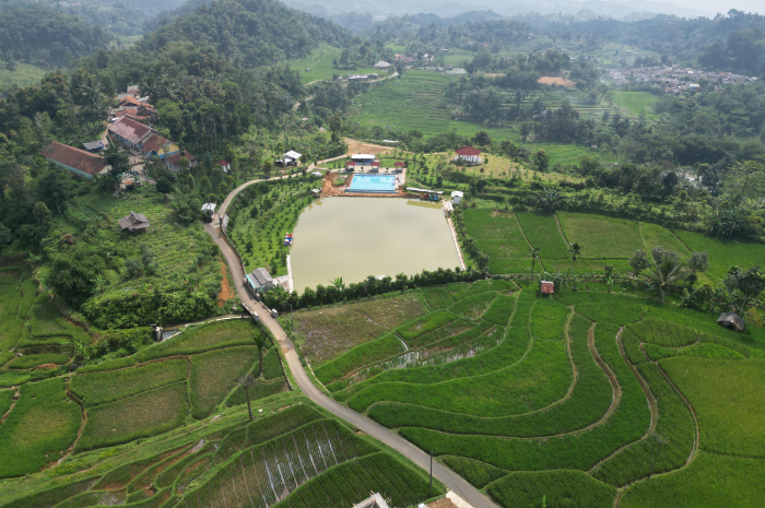 Salah satu keindahan Desa Kiarasari Kecamatan Sukajaya, Kabupaten Bogor.