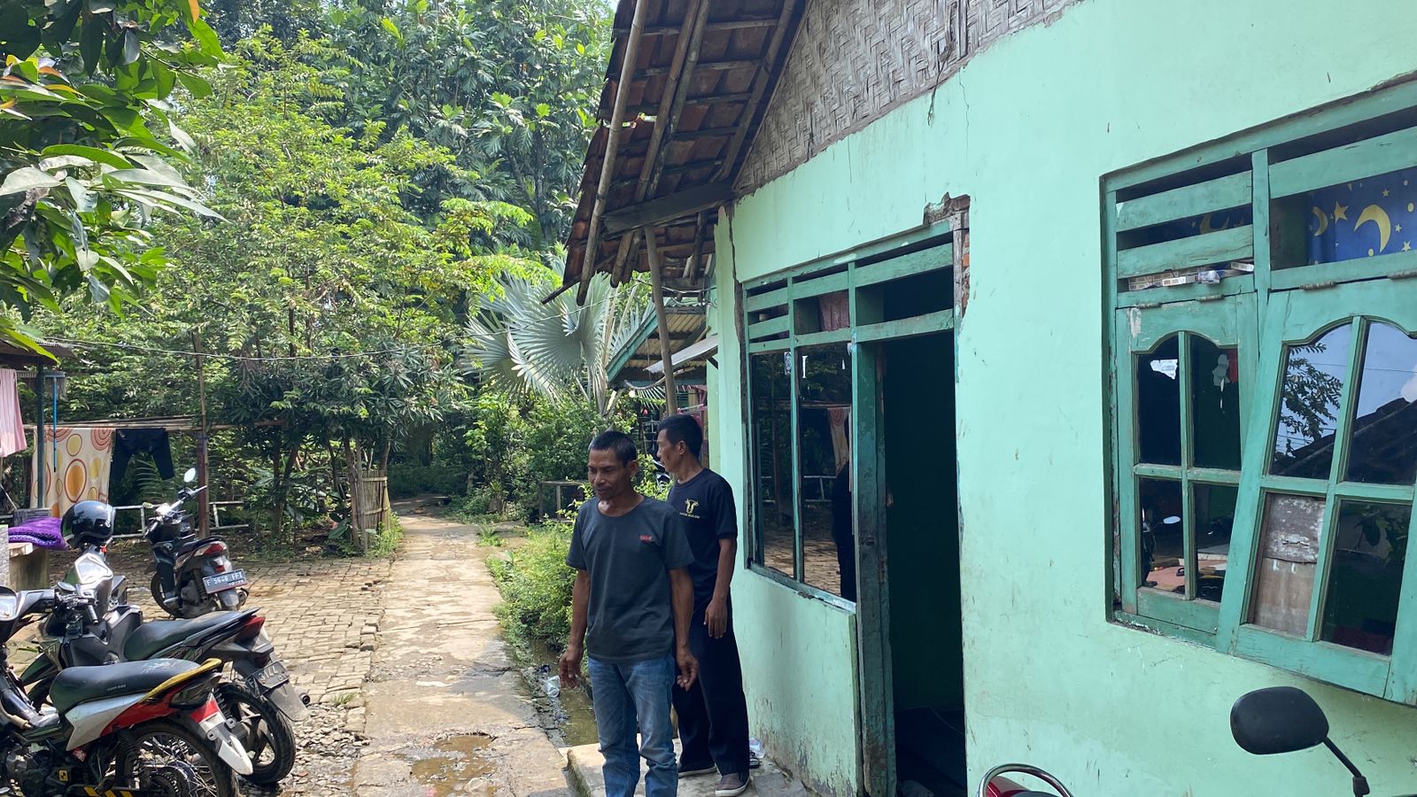 Rumah merua korban pembunuhan di Kecamatan Parung Panjang, Kabupaten Bogor.