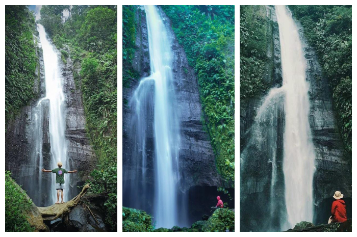 Curug Cisadane yang berada di Kampung Ciwaluh, Kecamaan Cigombong, Kabupaten Bogor, Jawa Barat.