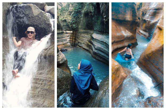 Curug Love yang berada di Desa Wisata Bantarkaret, Kecamatan Nanggung, Kabupaten Bogor.