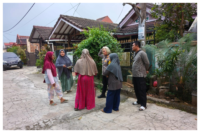 Lokasi perampokan yang dialami warga Perumahan Pura Bojong Gede, Kecamatan Tajurhalang, Kabupaten Bogor.