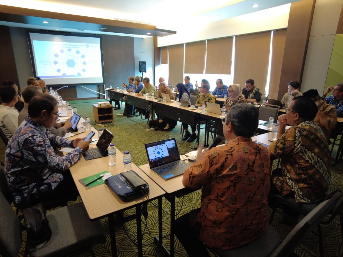 Pertemuan antara Pemkab Bogor dengan IPB University membahas tentang penataan kawasan Dramaga di Meeting Room B, IPB IICC Botani Square, Kota Bogor, Jumat (17/5/2024).