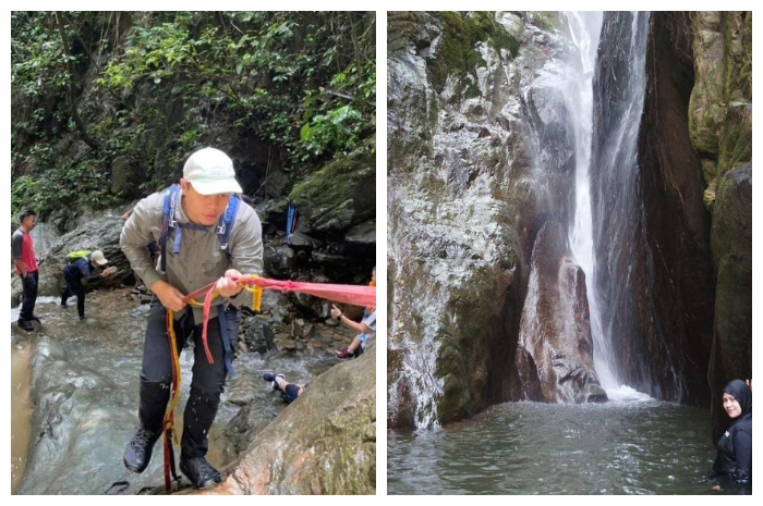 Curug Cibingbin, yang berada di kawasan Bukit Paniisan, Sentul, Kabupaten Bogor.