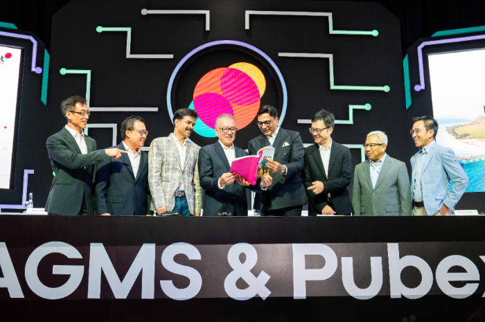 Para petinggi Indosat usai RUPST  yang dilaksanakan di Jakarta, Selasa (21/05/2024).