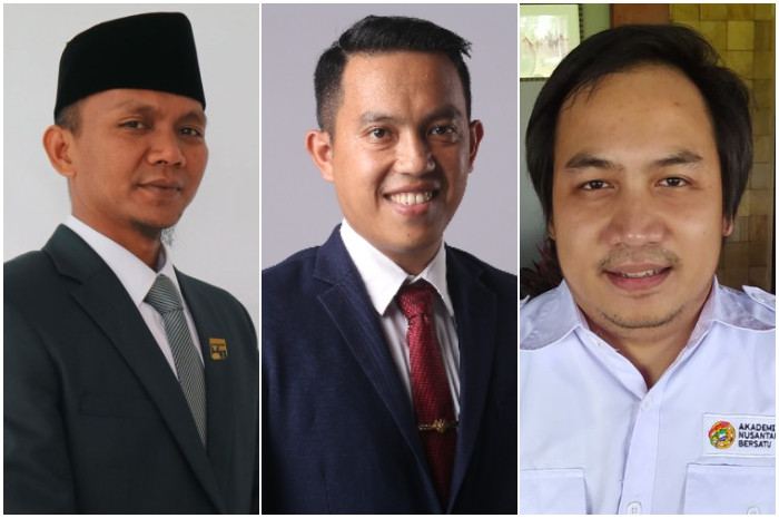 Tiga Balon Wali Kota Bogor dari Partai Gerindra Jenal Mutaqin, Sendi Fardiansyah, Aji Jaya Bintara.