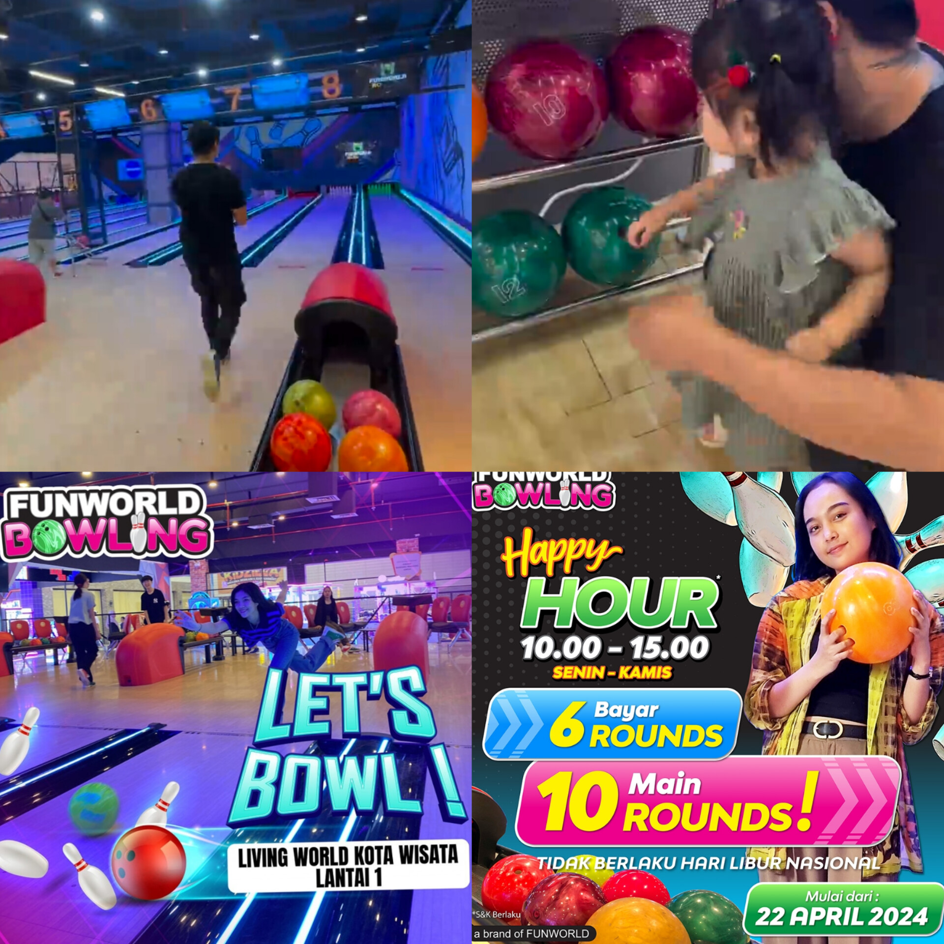 Olahraga seru di Fun World Botani Square Bogor.