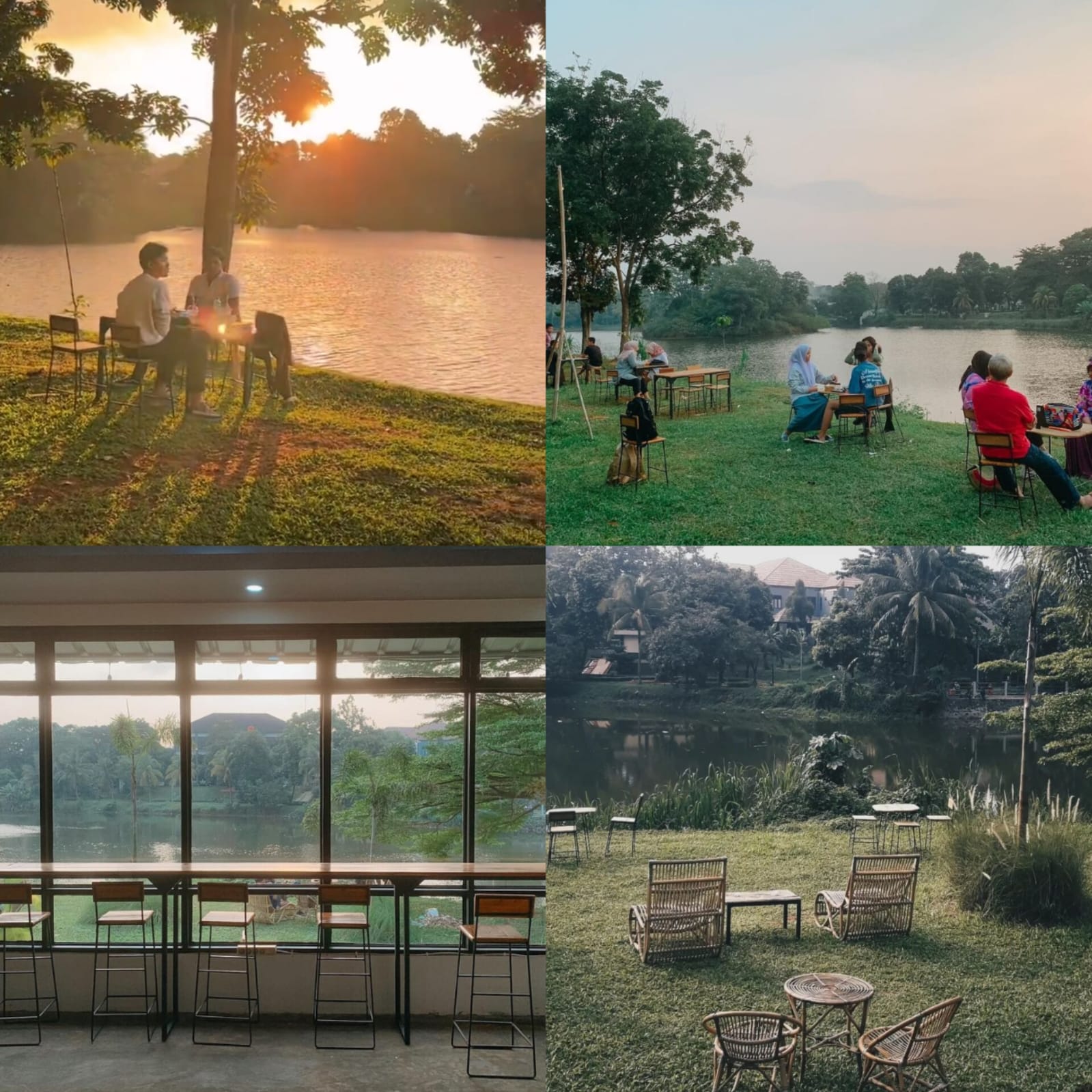 Tempat ngopi di pinggir danau Cibinong Bogor.