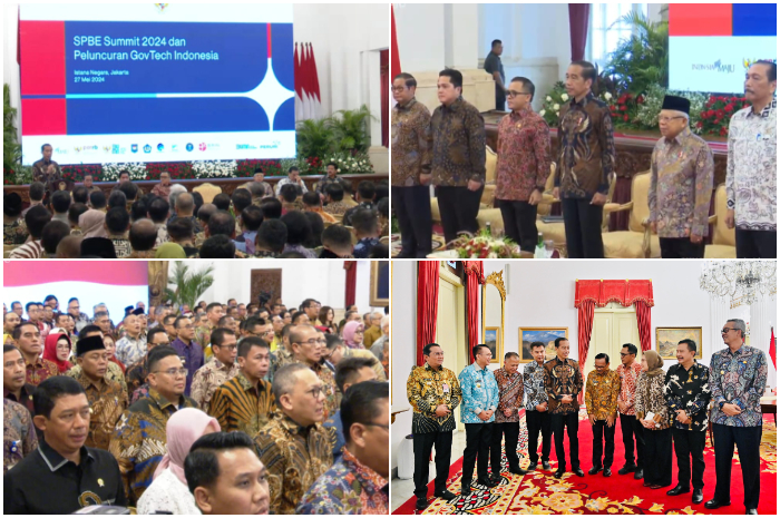 SPBE Summit 2024 dan Peluncuran GovTech Indonesia di Istana Negara, Jakarta Senin (27/5/2024). Pj Bupati Sumedang Yudia Ramli menghadiri langsung kegiatan tersebut.