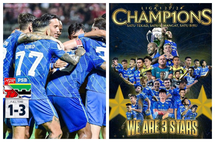 Persib Bandung juara Championship Series Liga 1 musim 2023-2024.