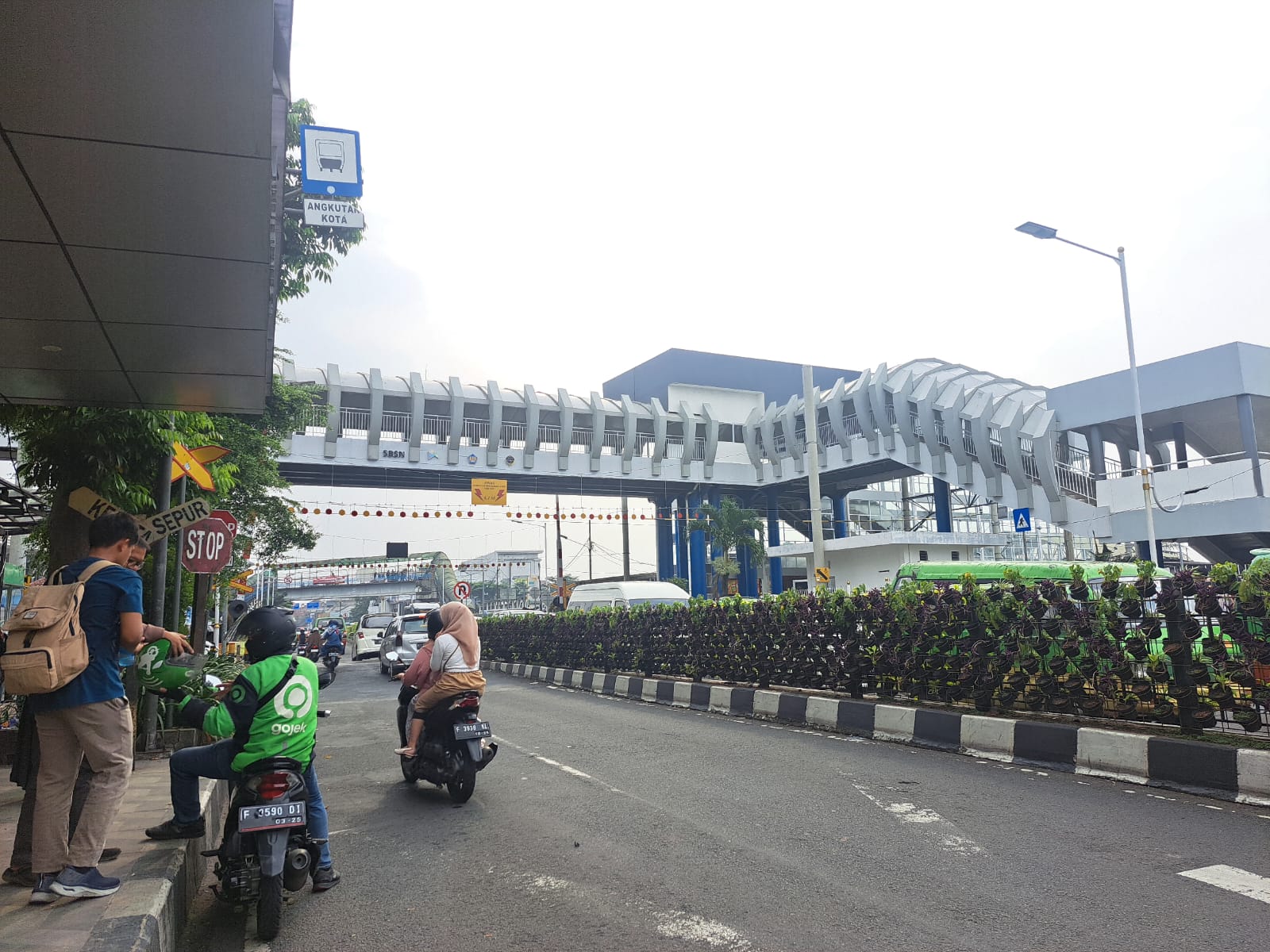 Skybridge Stasiun Bogor-Paledang yang sudah selesai 100 persen pembangunannya.