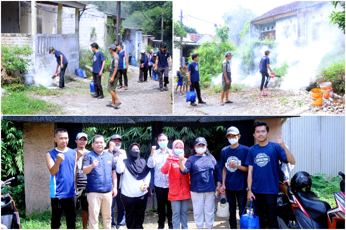 Tim Balawa melakukan fogging di Perumahan GSE, Bogor.