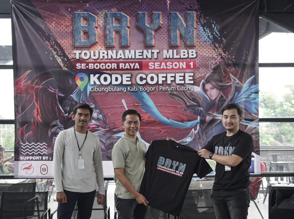 Kompetisi mobile legend yang berlangsung di Kode Coffee, Cibungbulang, Kabupaten Bogor.