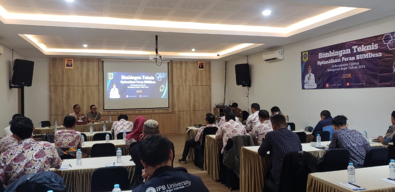 Kepala desa, sekretaris desa, hingga Ketua BUMDes se- Kecamatan Cijeruk, digembleng bimbingan teknis untuk menghidupkan kembali unit usaha BUMDes yang mati suri.