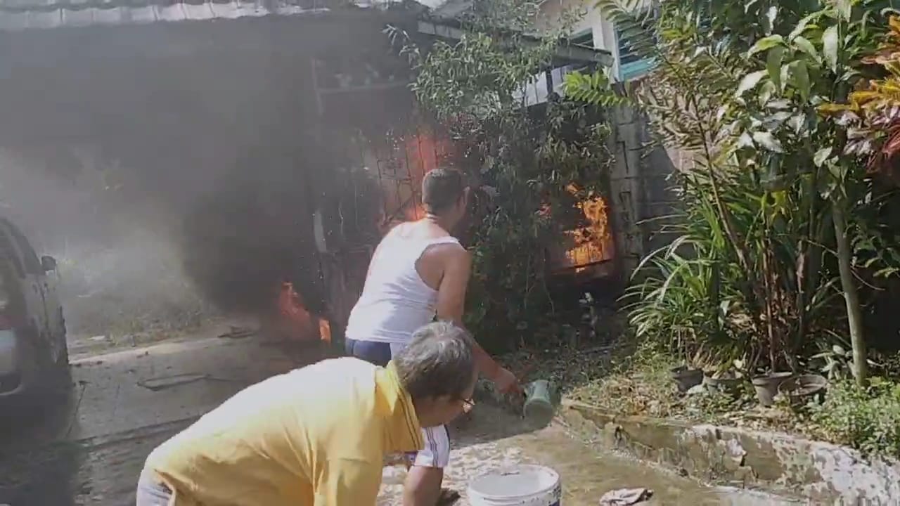 Kebakaran di Kompleks IPB Sindangbarang, Loji, Kecamatan Bogor Barat pada Jumat (7/6/2024).