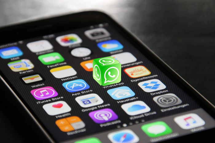 Ilustrasi status foto dan video di WhatsApp
