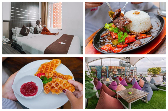 Bells Place Hotel & Rooftop Resto yang berlokasi di Jl. Smart, Kampung Pasir Maung, Desa Cijayanti, Kecamatan Babakan Madang, Sentul, Kabupaten Bogor.