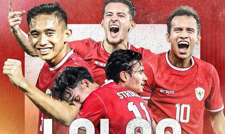 Timnas Indonesia lolos babak ketiga Kualifikasi Piala Dunia 2026 zona Asia.
