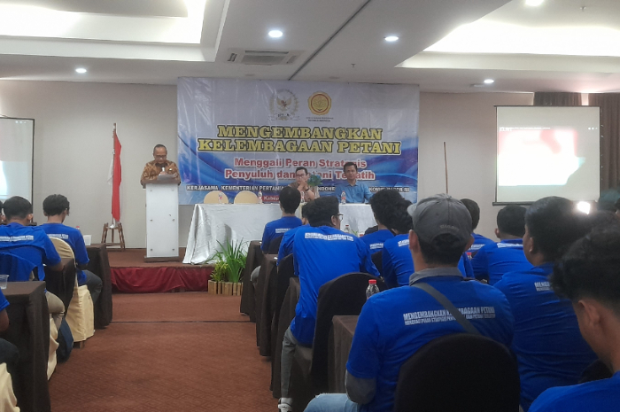 Sosialisasi Mengembangkan Kelembagaan Petani dan Bimbingan Teknis (Bimtek) oleh Polbangtan Bogor Di Metland Hotel di Cikarang, Kabupaten Bekasi, Jawa Barat, Minggu (25/5/2024)