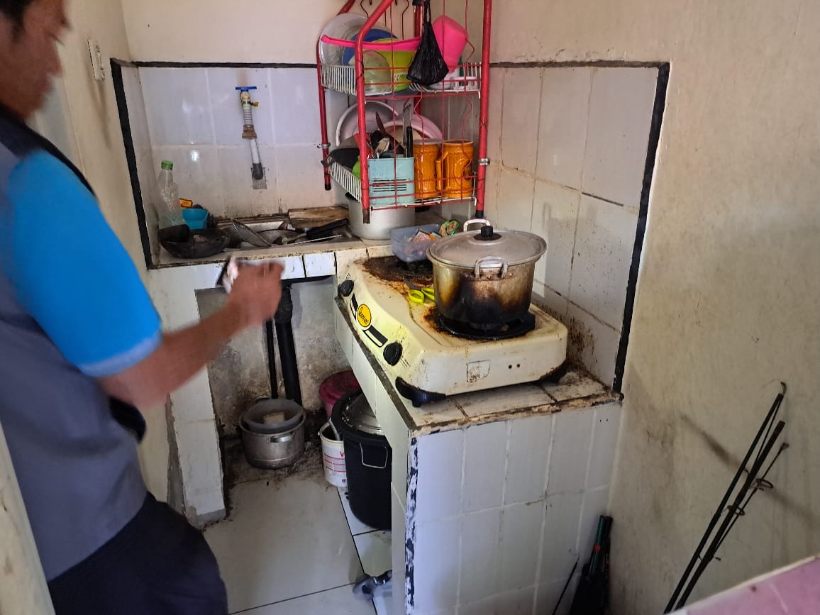 Kondisi rumah korban gas meledak di Ciburial, Baranangsiang, Kecamatan Bogor Timur.