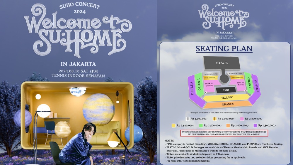 Harga tiket konser Suho EXO di Jakarta Agustus mendatang