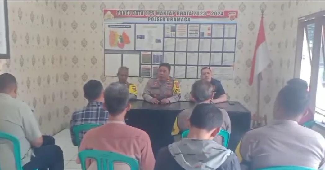 Buntut kasus polwan bakar suami di Mojokerto gegara judi online,&nbsp;Polsek Dramaga Bogor kumpulkan anggotanya.