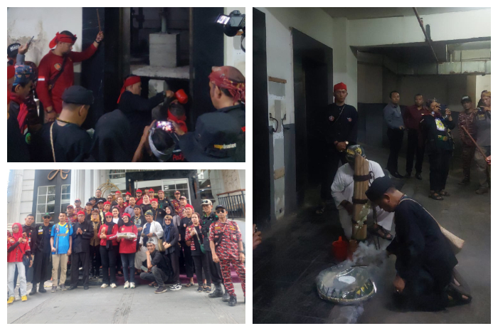 Tradisi Ngumbah Tugu Kujang, yang salah satu mata air berasal dari Bawah Hotel Amaroossa Royal Bogor.