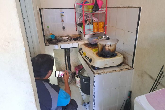Kondisi rumah korban tabung gas meledak di Ciburial, Baranangsiang, Kecamatan Bogor Timur.