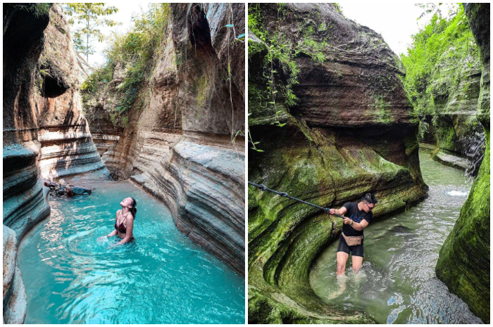 Curug Love di Desa Nanggung, Kabupaten Bogor.