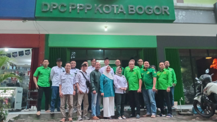 Jajaran Pengurus Dewan Pimpinan Cabang Partai PKB menyambangi kantor DPC Partai PPP Kota Bogor