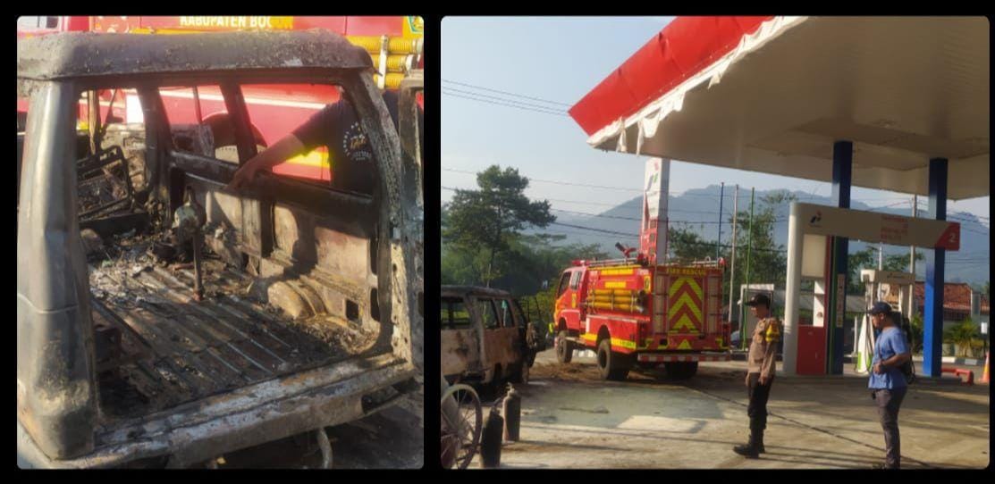 Kebakaran SPBU di Bogor