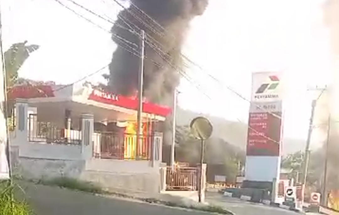 Kebakaran SPBU di Nanggung, Kabupaten Bogor