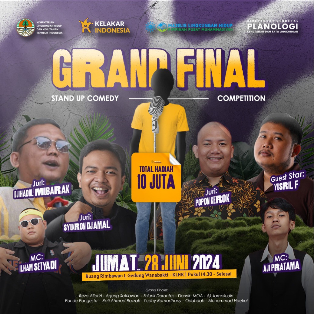 Kompetisi stand up Comedy yang digelar KLHK bersama PP Muhammadiyah
