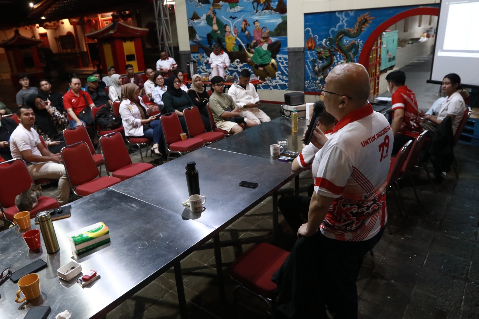 Panitia FMP menggelar rapat pematangan di Vihara Dhanagun, Jalan Suryakancana, Kota Bogor, Sabtu (29/6/2024).