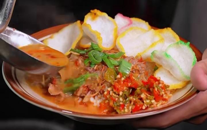 Salah satu menu super pedas di Kedai Baso Mie Agam Bogor.
