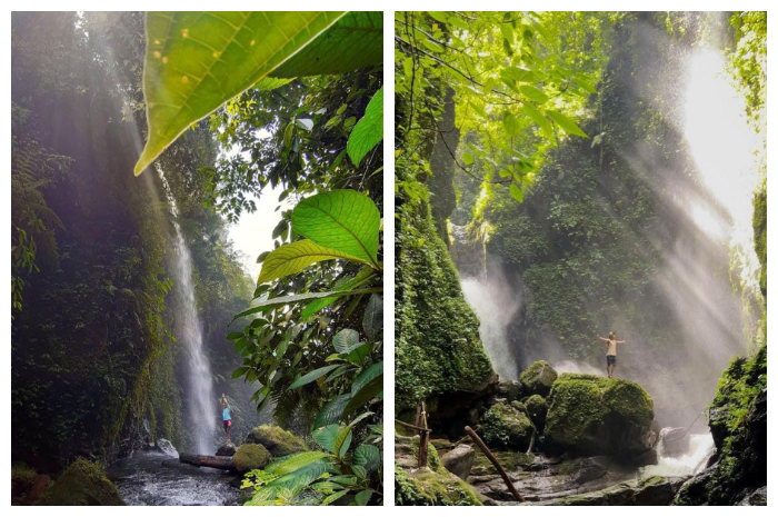 Curug Walet dan Curug Payung yang terletak di Desa Ciasihan, Kecamatan Pamijahan, Kabupaten Bogor.