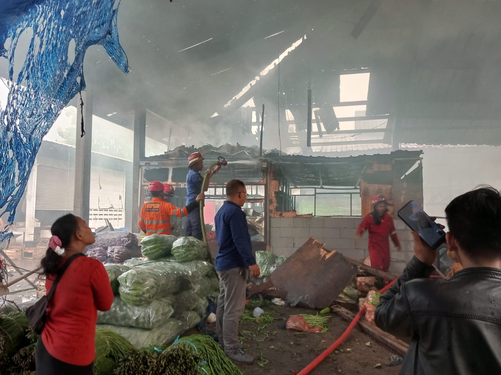 Pasar Induk TU Kemang Kota Bogor kebakaran