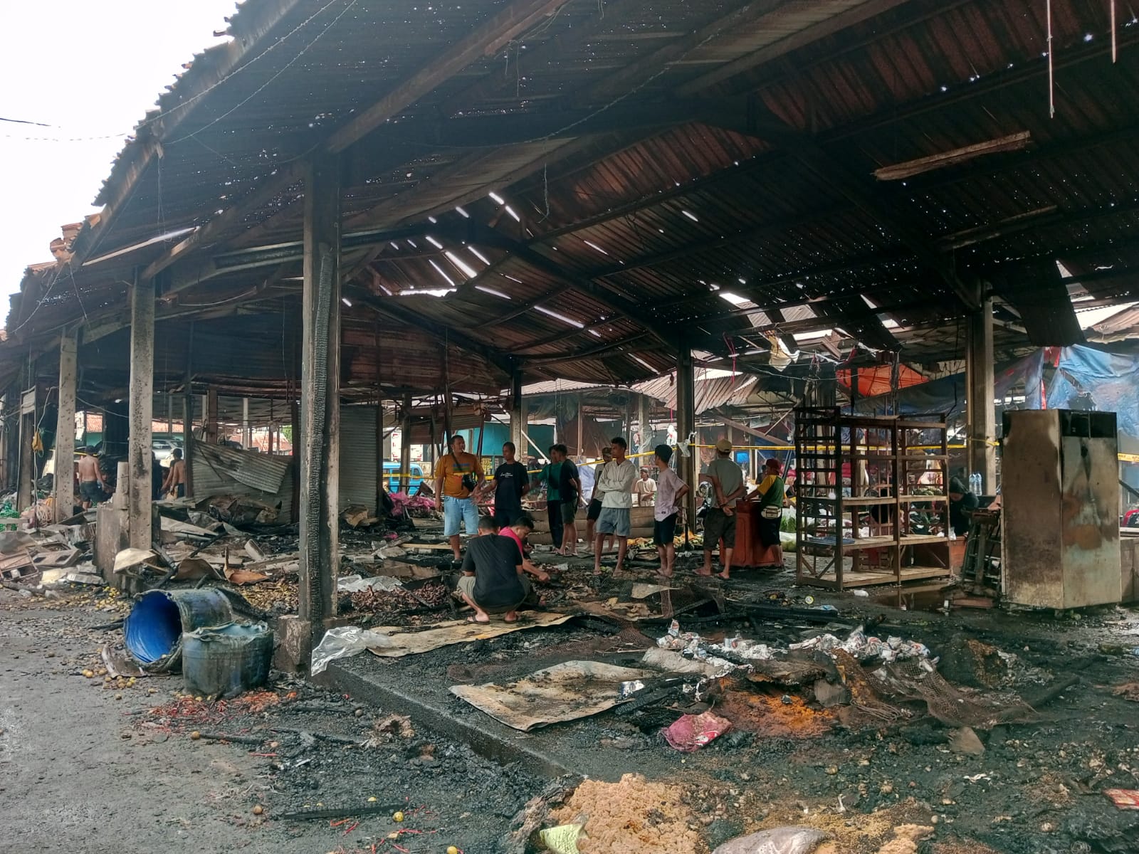 Pasar Induk TU Kemang Kota Bogor ludes dilalap api.