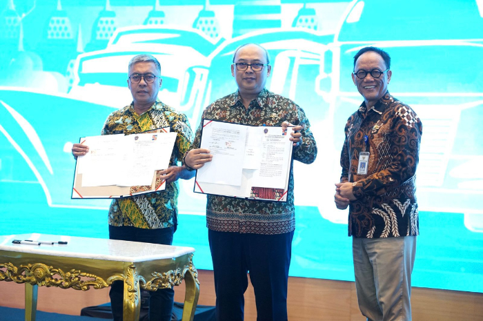 Serah terima aset Halte Biskita Transpakuan dari Kemenhub ke Pemkot Bogor.