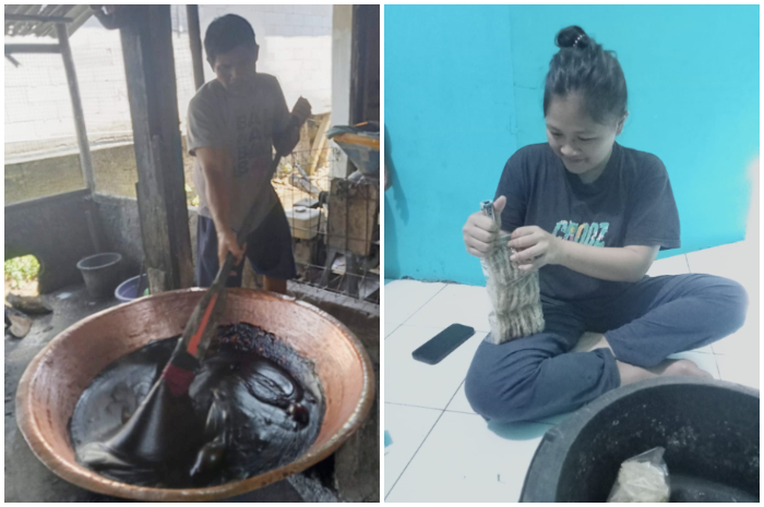 Warga Kampung Anyar, Desa Semplak Barat, Kecamatan Kemang, Kabupaten Bogor  jadi pengerajin dodol.