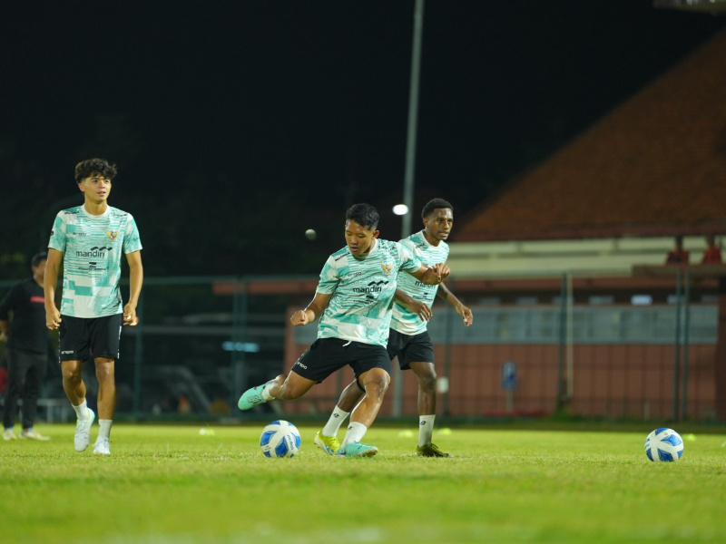 Pemain Timnas U-19 Indonesia tengah berlatih jelang Piala AFF U-19 2024.